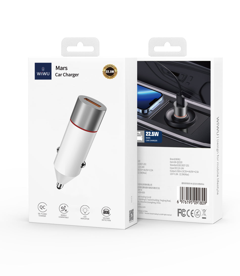 Wiwu MARS CAR CHARGER TYPE C QUICK 22.5w