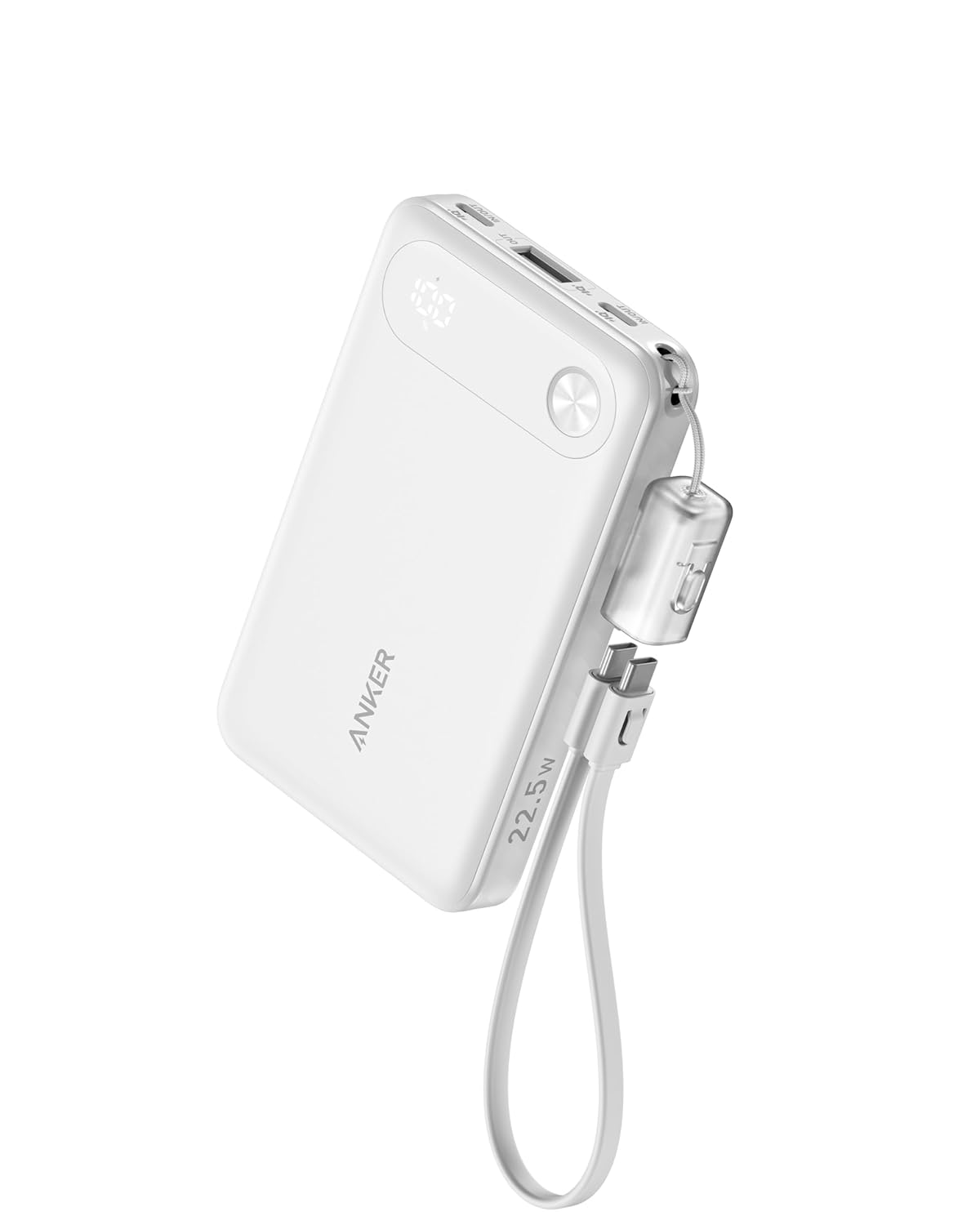 Anker Power Bank (10K, 22.5 , Built-In USB-C Cable)