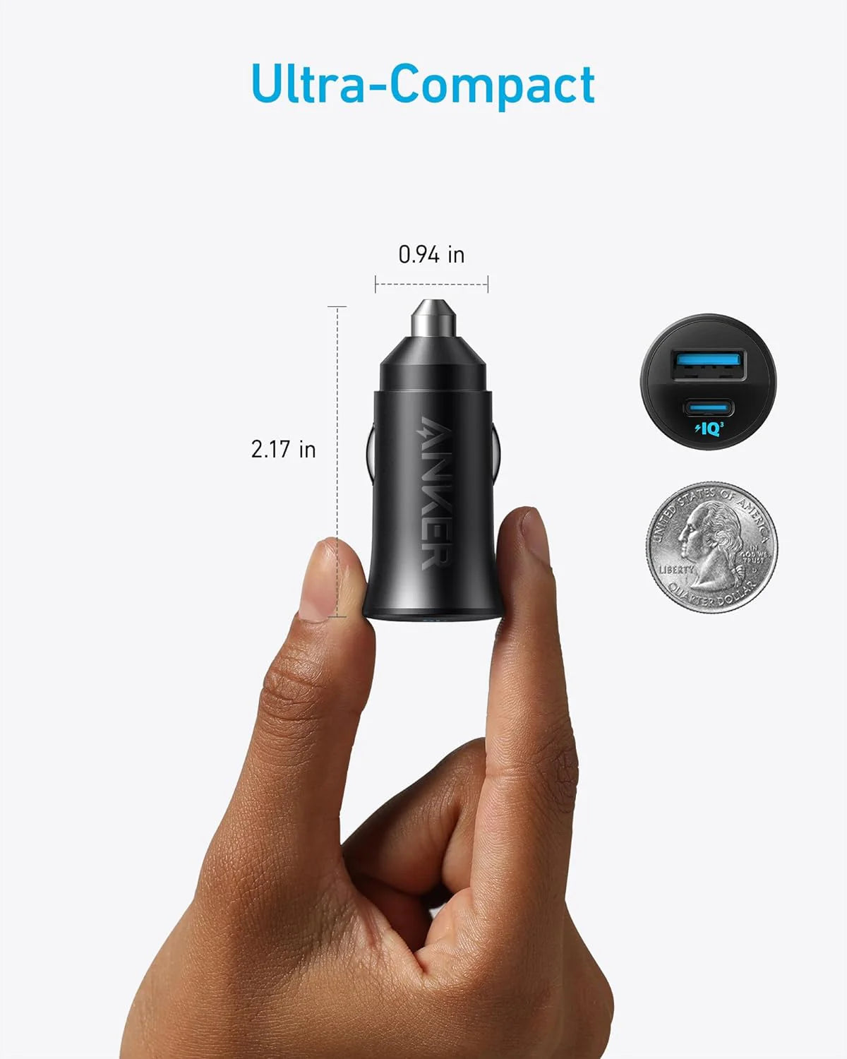 Anker Car Charger 2 Ports TYPE C + A Fast