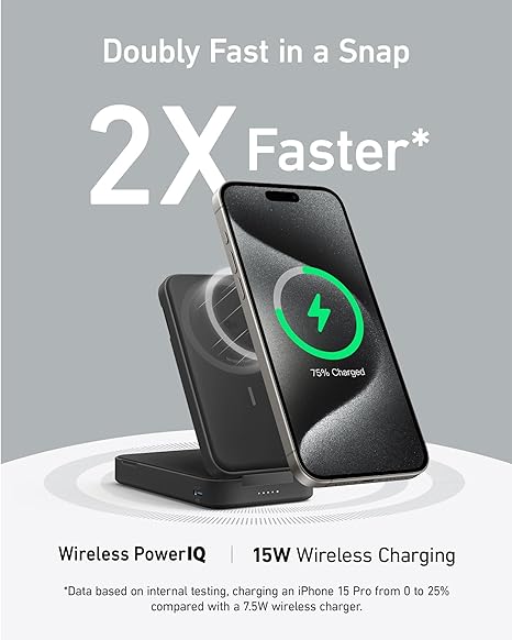 Anker MagGo Power Bank (10K) Black 15w