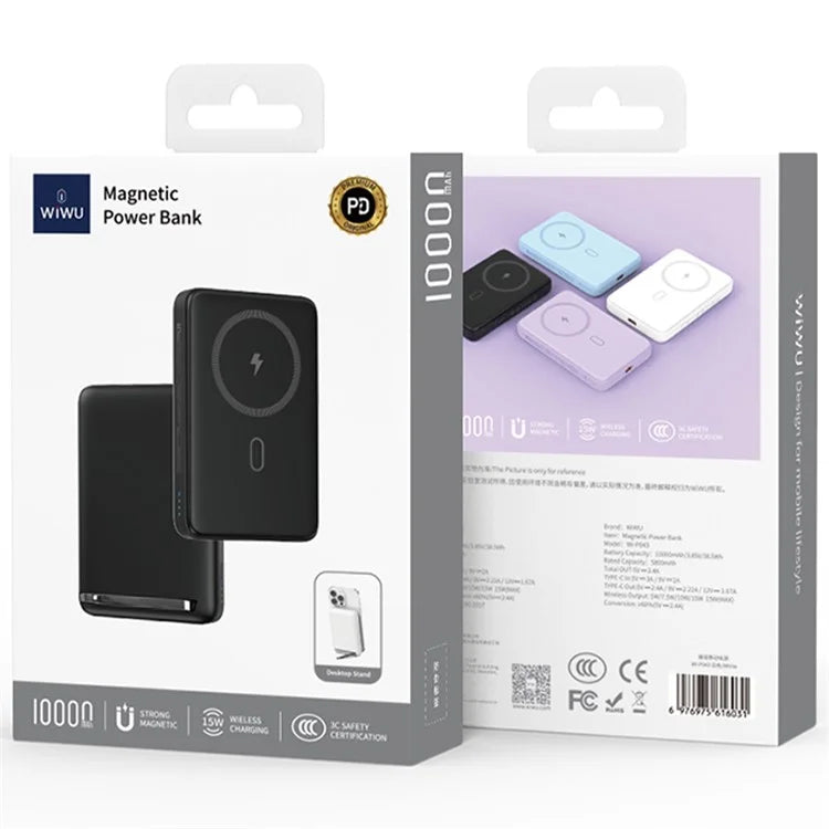 WiWU Wi-P043 Magnetic Wireless Power Bank 15W 10000mAh-