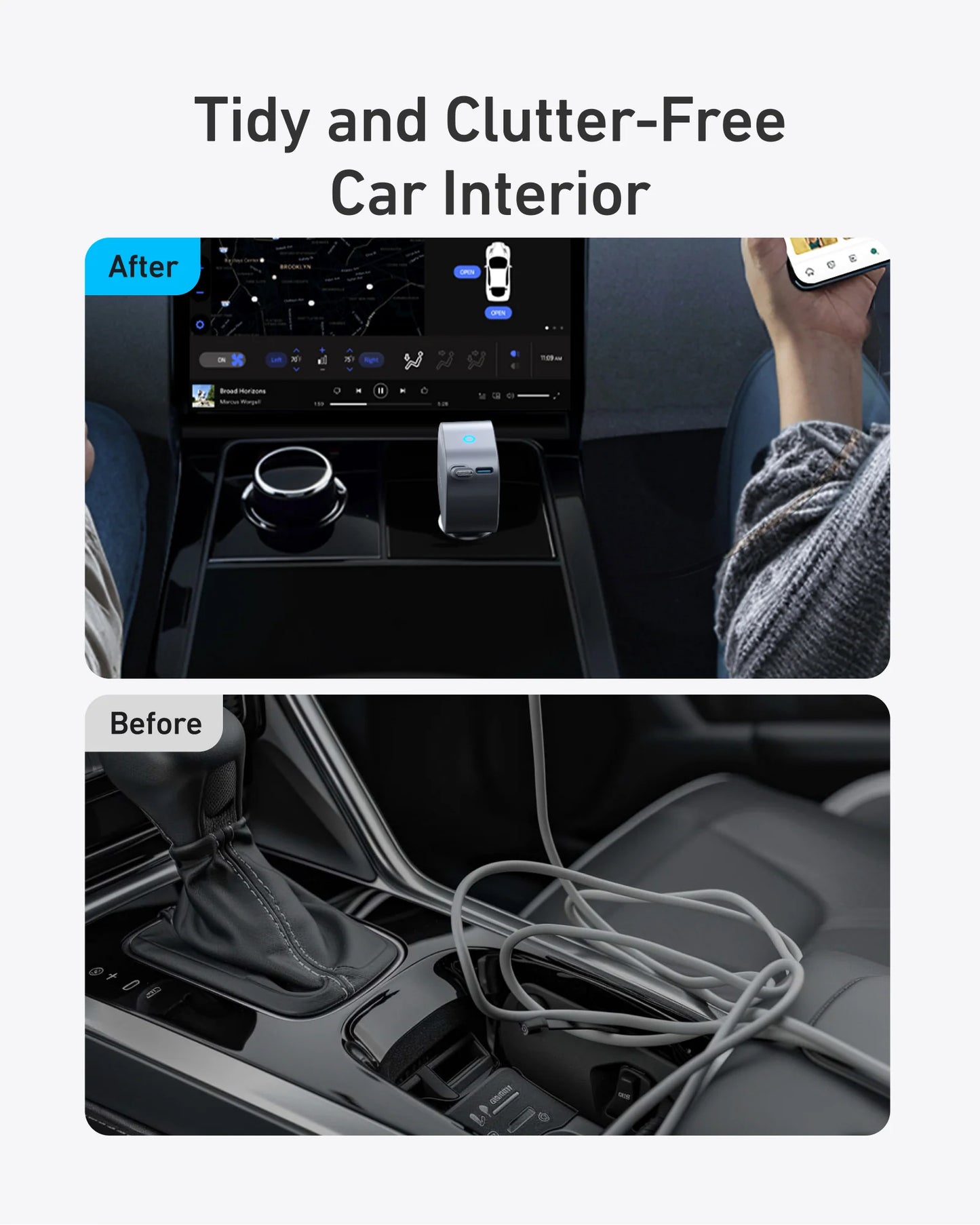 Anker Nano 75W - Fast Car Charger with Cable