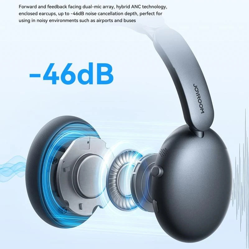 Joyroom JR-JH1 Hybrid ANC Wireless Headphones-Black