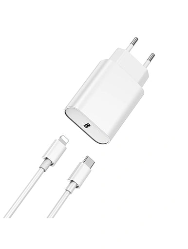 WiWU 20W PD USB-C Fast Charger + Cable Lightning Wi-U001