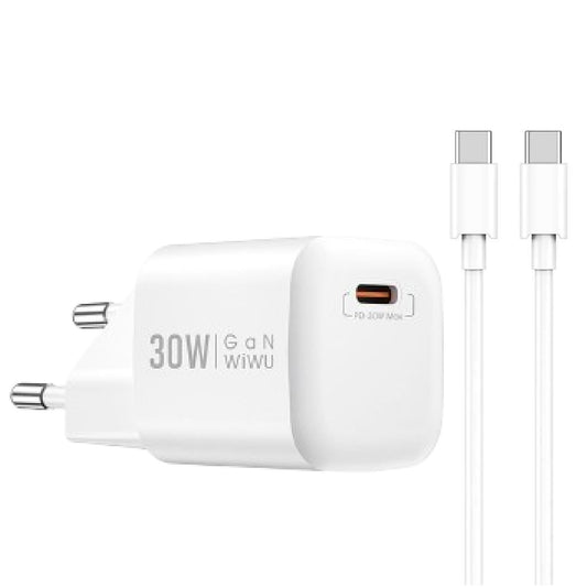 Wiwu Wi-U006 EU 30W Charger + C-C Cable