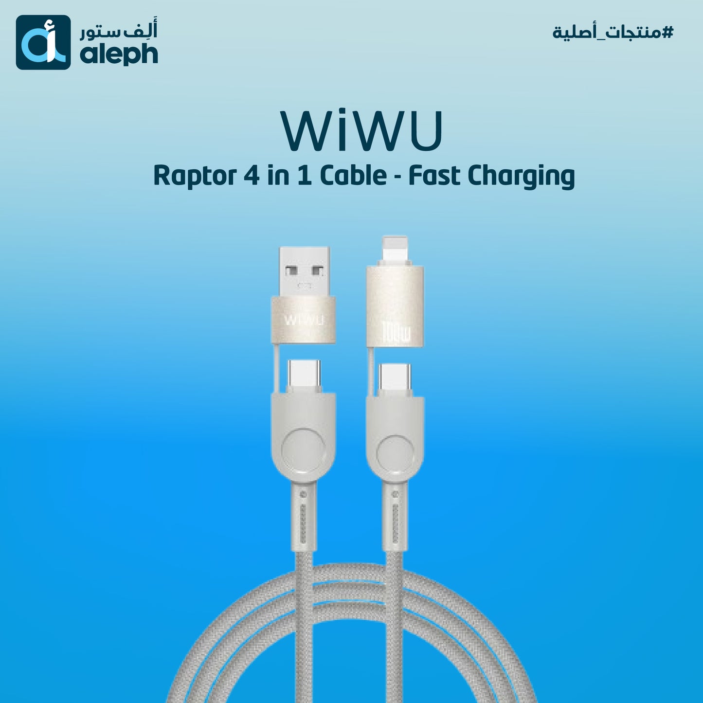 Wiwu Raptor 4 in 1 Cable - Fast Charging 100W