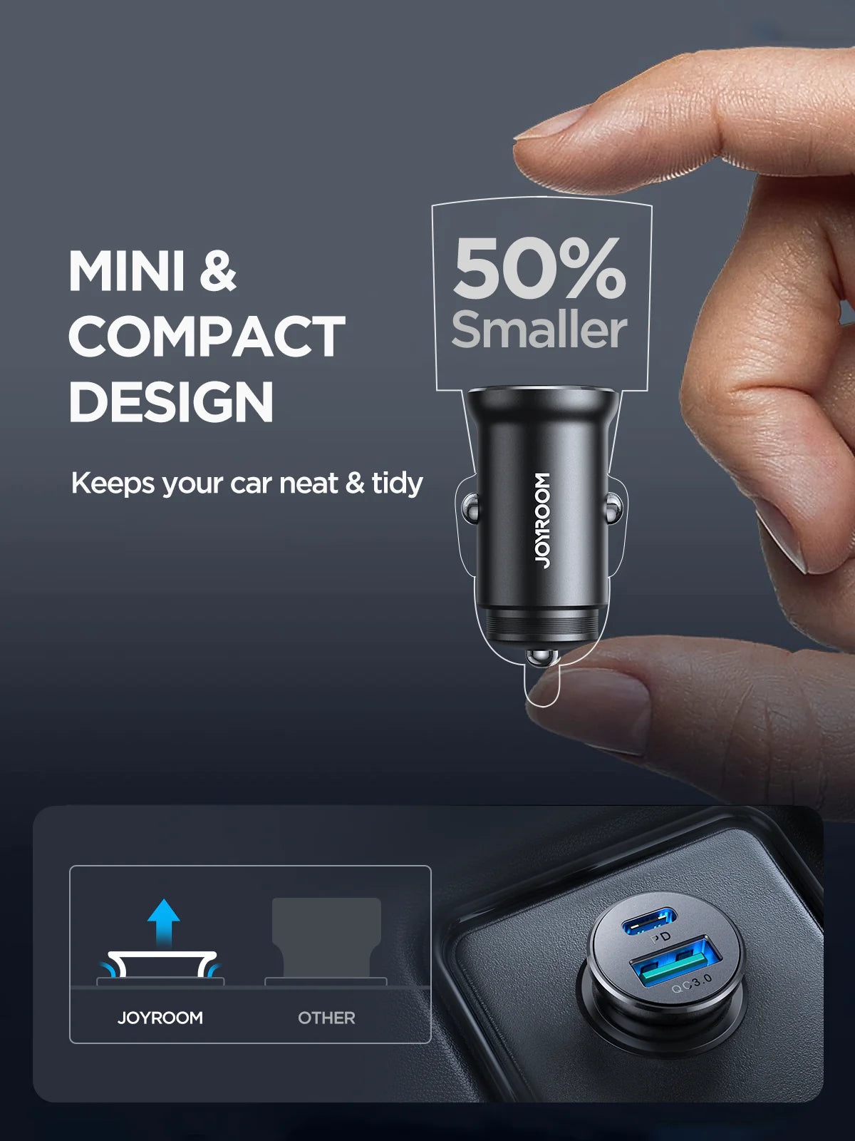 Joyroom JR-CCN05 30W A+C mini Metal Car Charger