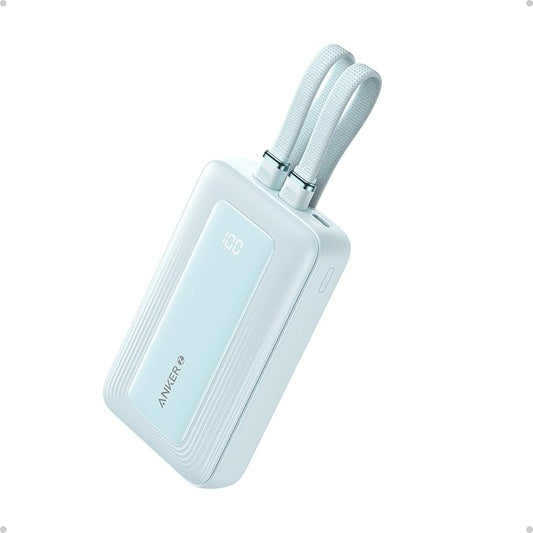 Anker Power Bank (20K, 30W, Built-In USB-C and Lightning Cable)
