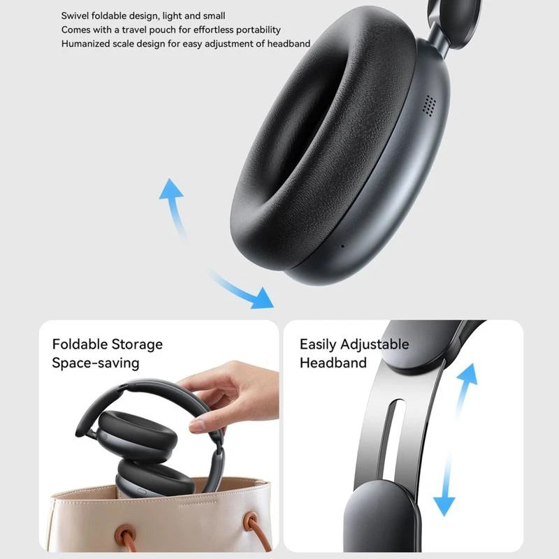 Joyroom JR-JH1 Hybrid ANC Wireless Headphones-Black