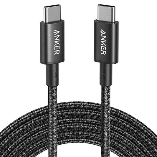 Anker Nylon USB-C to USB-C 6ft Black 60W