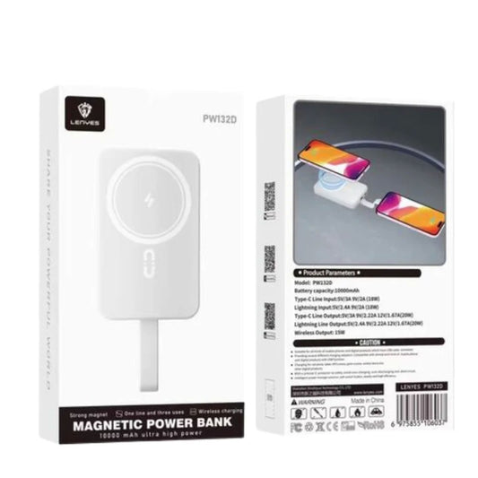LENYES PW132D Powerbank 10000mAh  15W & Cable