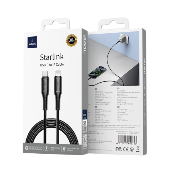 Wiwu WI-C043E Starlink 30W Cable Type-C To Lightning